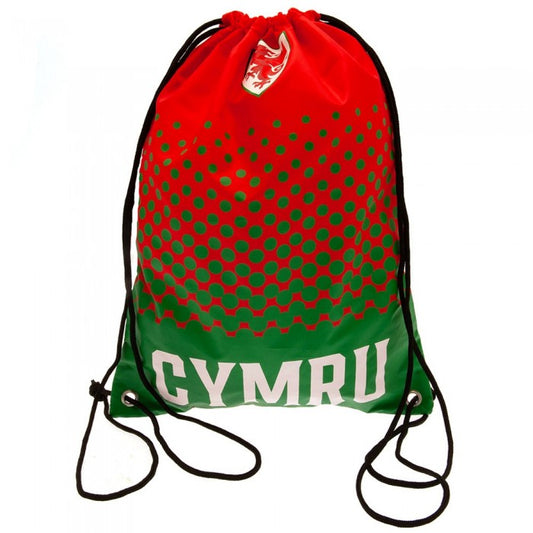 Front - FA Wales Cymru Crest Drawstring Bag