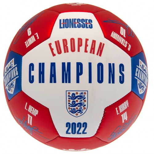 Front - England Lionesses European Champions Signature Football