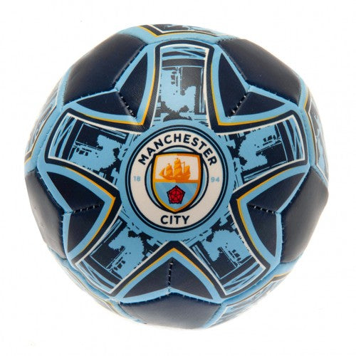 Front - Manchester City FC Crest Soft Mini Football