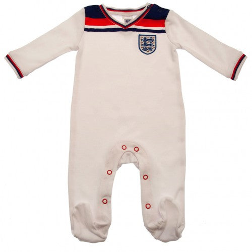 Front - England FA Baby 1982 World Cup Retro Sleepsuit