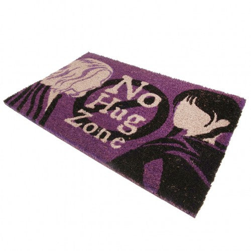 Front - Wednesday No Hug Zone Door Mat