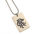 Front - Rangers FC Enamel Crest Dog Tag And Chain