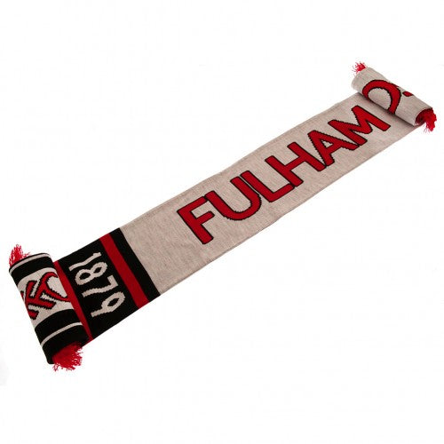 Front - Fulham FC Crest Fringed Scarf