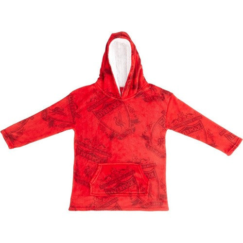 Front - Liverpool FC Childrens/Kids Fleece Long-Sleeved Hoodie Blanket