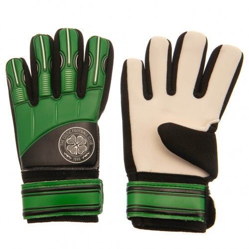 Front - Celtic FC Childrens/Kids Delta Goalkeeper Gloves