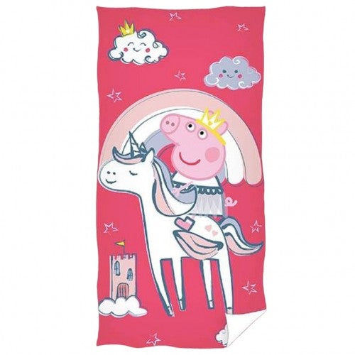 Front - Peppa Pig Unicorn Beach Towel