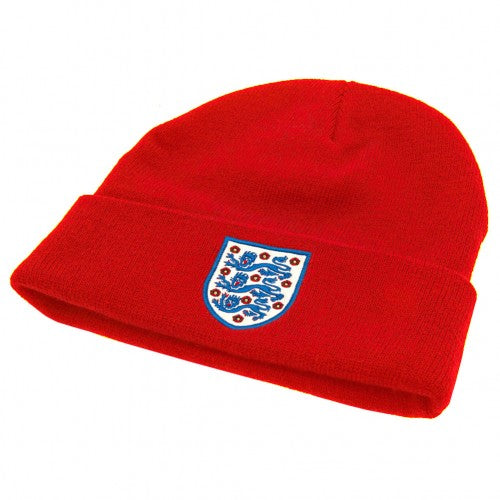 Front - England FA Unisex Adult Cuffed Beanie