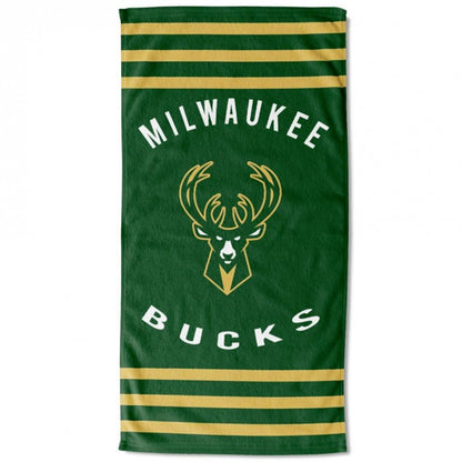 Front - Milwaukee Bucks Stripe Beach Towel