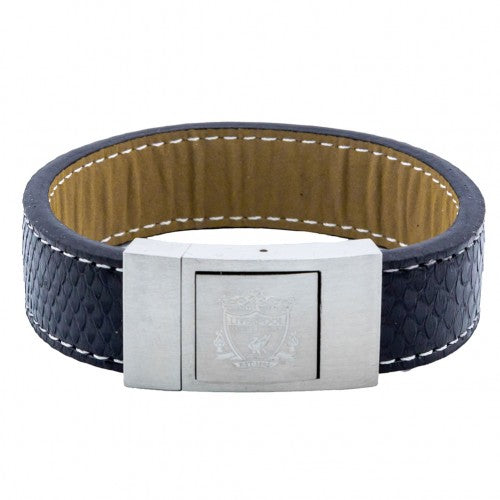 Front - Liverpool FC Leather Stitched Bracelet