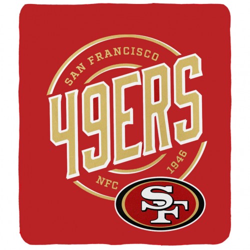 Front - San Francisco 49ers Fleece Crest Throw