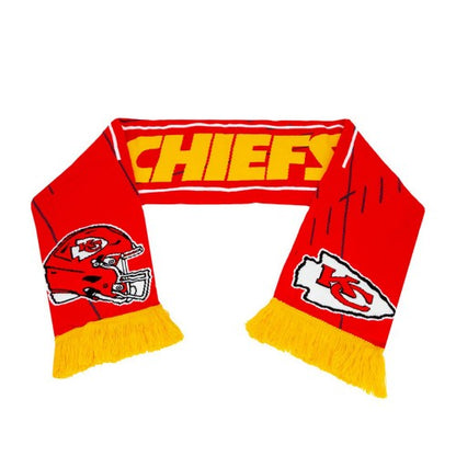 Front - Kansas City Chiefs Jacquard Winter Scarf
