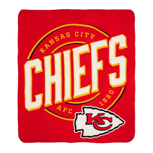 Front - Kansas City Chiefs Fleece Crest Throw