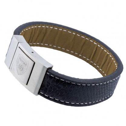 Front - Arsenal FC Leather Stitched Bracelet