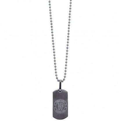 Front - Chelsea FC Matte Dog Tag And Chain