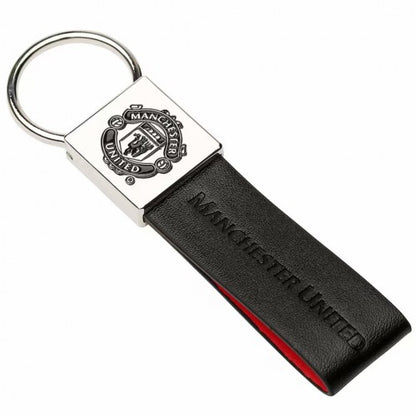 Front - Manchester United FC Faux Leather Keyring