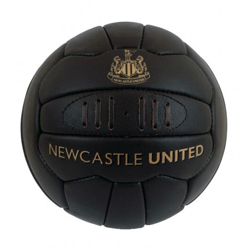 Front - Newcastle United FC Heritage Retro Leather Mini Football