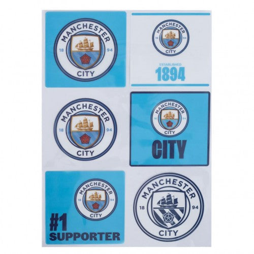 Front - Manchester City FC Car Decal Set (Pack of 6)