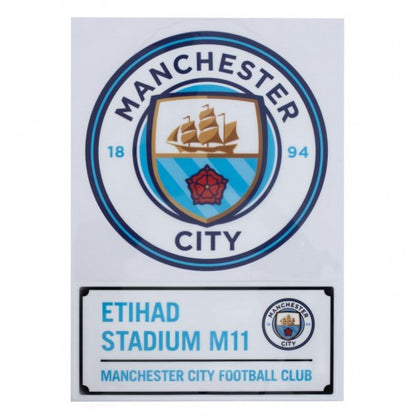 Front - Manchester City FC A4 Car Decal