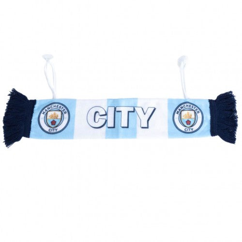 Front - Manchester City FC Mini Car Bar Scarf