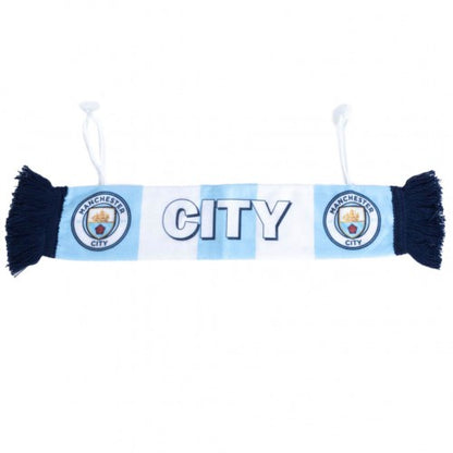 Front - Manchester City FC Mini Car Bar Scarf