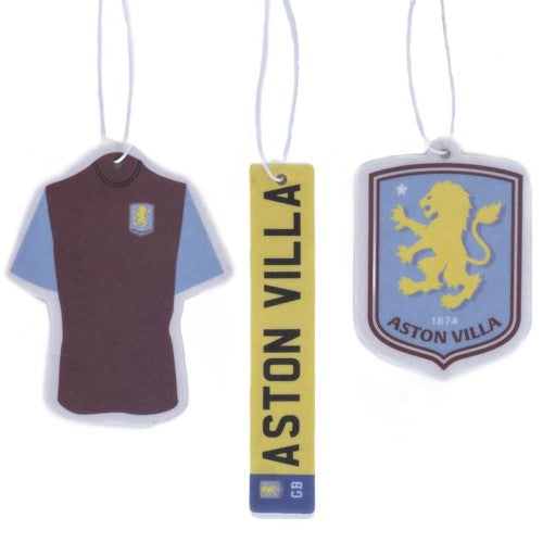 Front - Aston Villa FC Assorted Designs Air Freshener (Pack of 3)