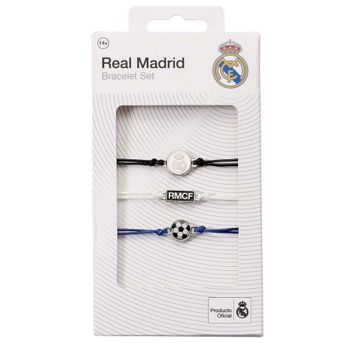 Front - Real Madrid CF Friendship Bracelet Set (Pack of 3)