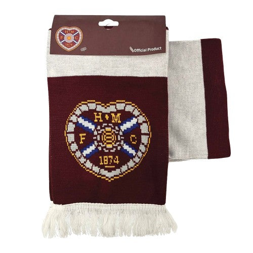 Front - Heart Of Midlothian FC Crest Scarf
