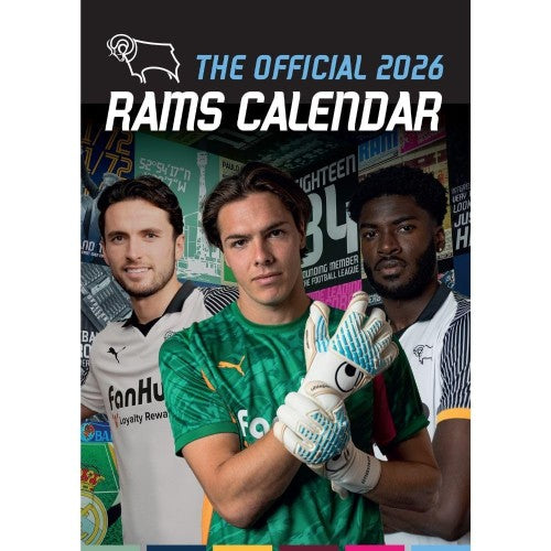 Front - Derby County FC 2026 A3 Wall Calendar