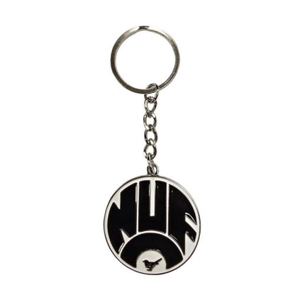 Front - Newcastle United FC Retro 83-88 Crest Keyring And Badge Set