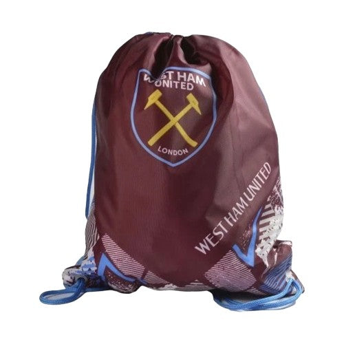 Front - West Ham United FC Vector Gym Drawstring Bag