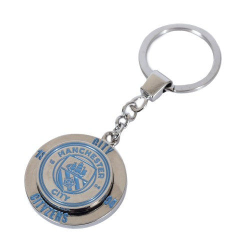 Front - Manchester City FC Fidget Spinner Keyring