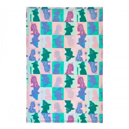 Front - Wicked: For Good Fleece Elphaba and Glinda Blanket