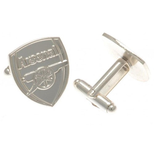 Front - Arsenal FC Silver Plated Crest Cufflinks