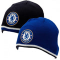 Front - Chelsea FC Official Adults Unisex Reversible Knitted Hat