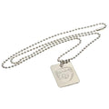 Front - Arsenal FC Silver Plated Dog Tag And Chain