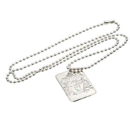 Front - Liverpool FC Silver Plated Dog Tag And Chain