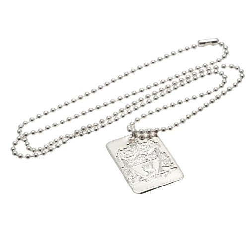 Front - Liverpool FC Silver Plated Dog Tag And Chain