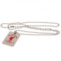 Front - Liverpool FC Champions Of Europe Colour Dog Tag And Chain