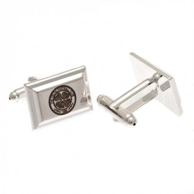 Front - Celtic FC Silver Plated Cufflinks (1 Pair)