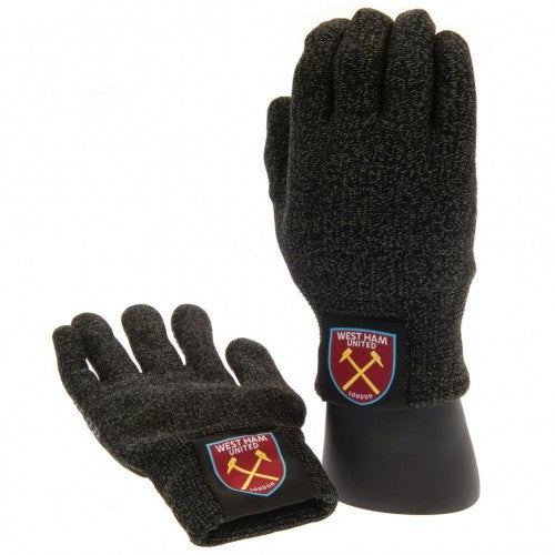 Front - West Ham United FC Adults Unisex Luxury Touchscreen Gloves