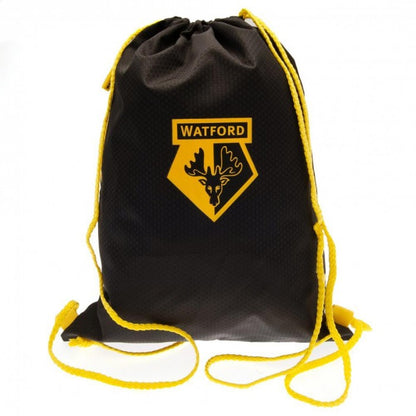 Front - Watford FC Crest Drawstring Gym Bag