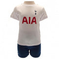 Front - Tottenham Hotspur FC Childrens/Kids T-Shirt & Shorts Set