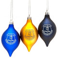 Front - Everton FC Vintage Christmas Bauble (Pack of 3)