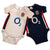 Front - England RFU Baby Bodysuit (Pack of 2)
