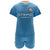 Front - Manchester City FC Baby Crest T-Shirt & Shorts Set