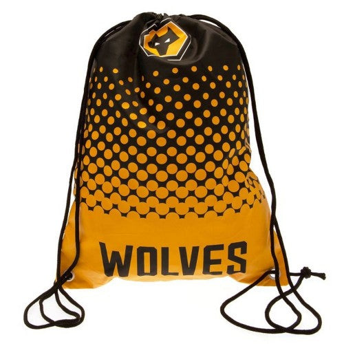 Front - Wolverhampton Wanderers FC Crest Drawstring Bag