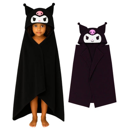 Front - Hello Kitty Childrens/Kids Kuromi Wrap Blanket Hoodie