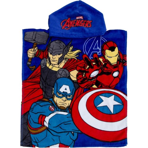 Front - Marvel Avengers Lets Go Hooded Towel