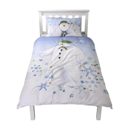 Front - The Snowman Winter Sun Christmas Reversible Duvet Cover Set