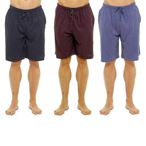 Front - Keanu Mens Lounge Shorts (Pack of 3)
